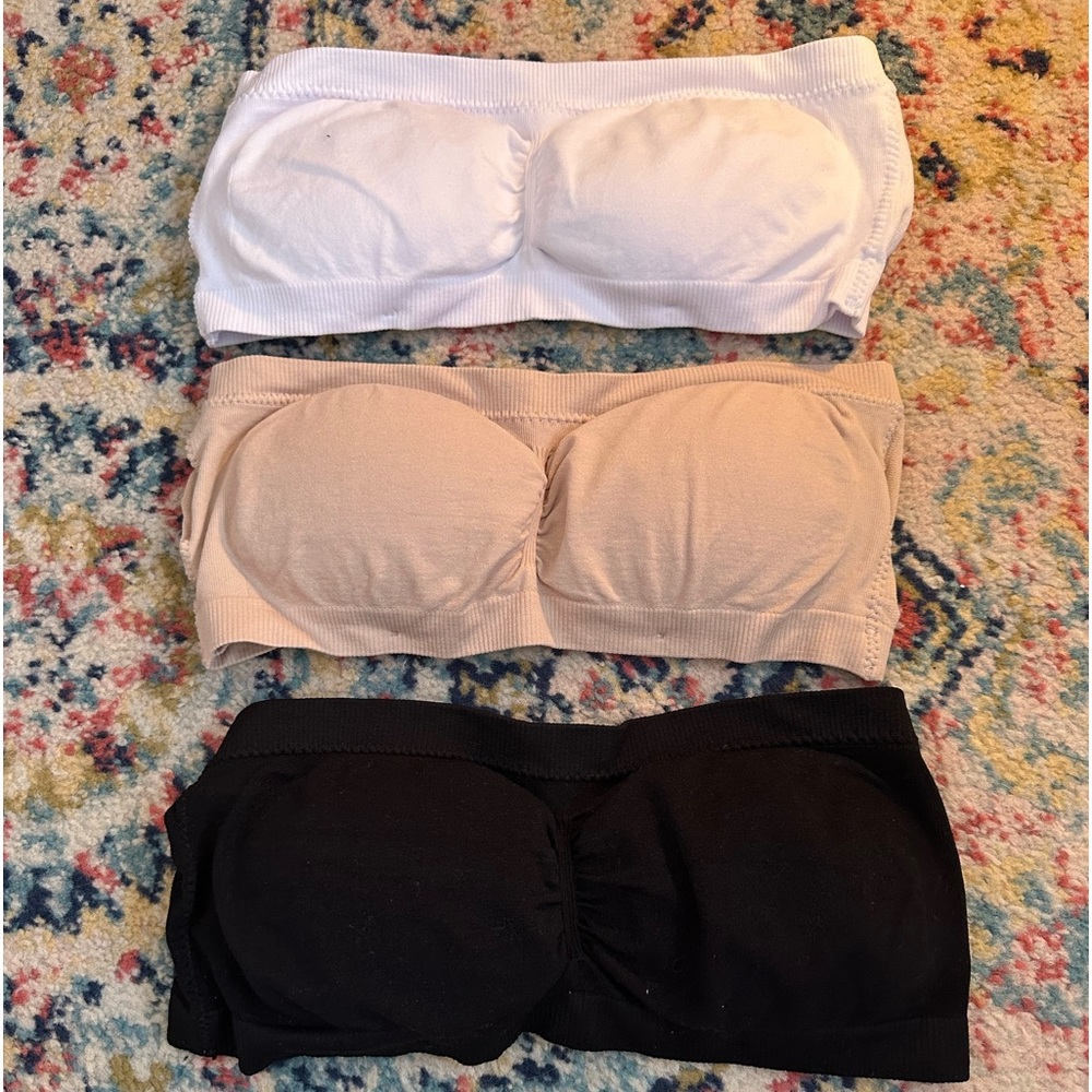 multicolor strapless bras